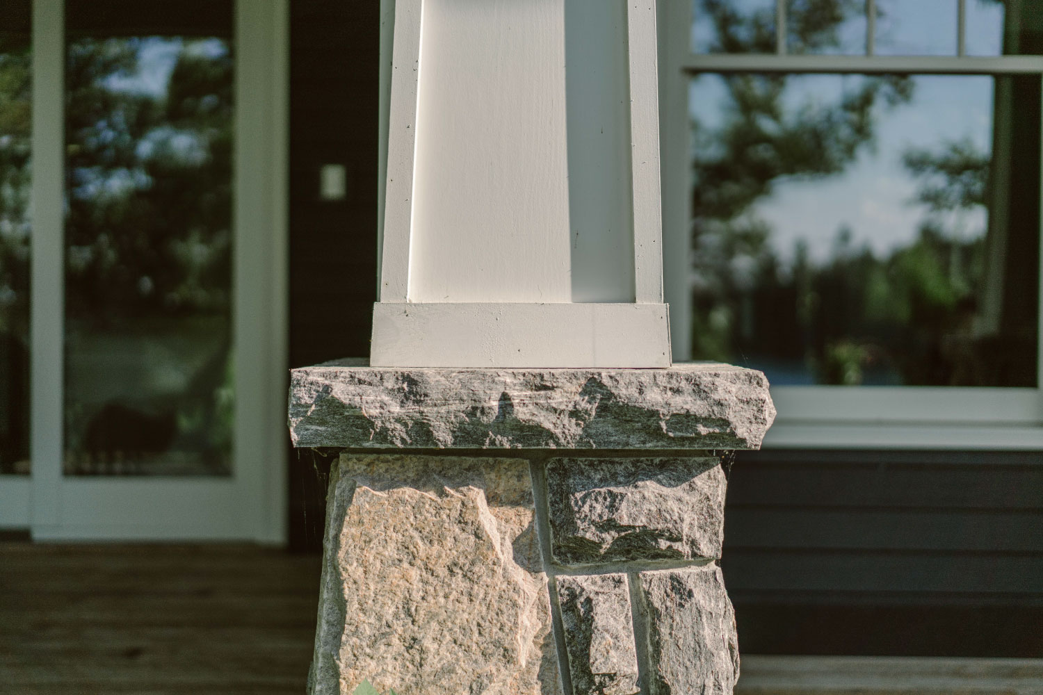 timberthane trim details with stone
